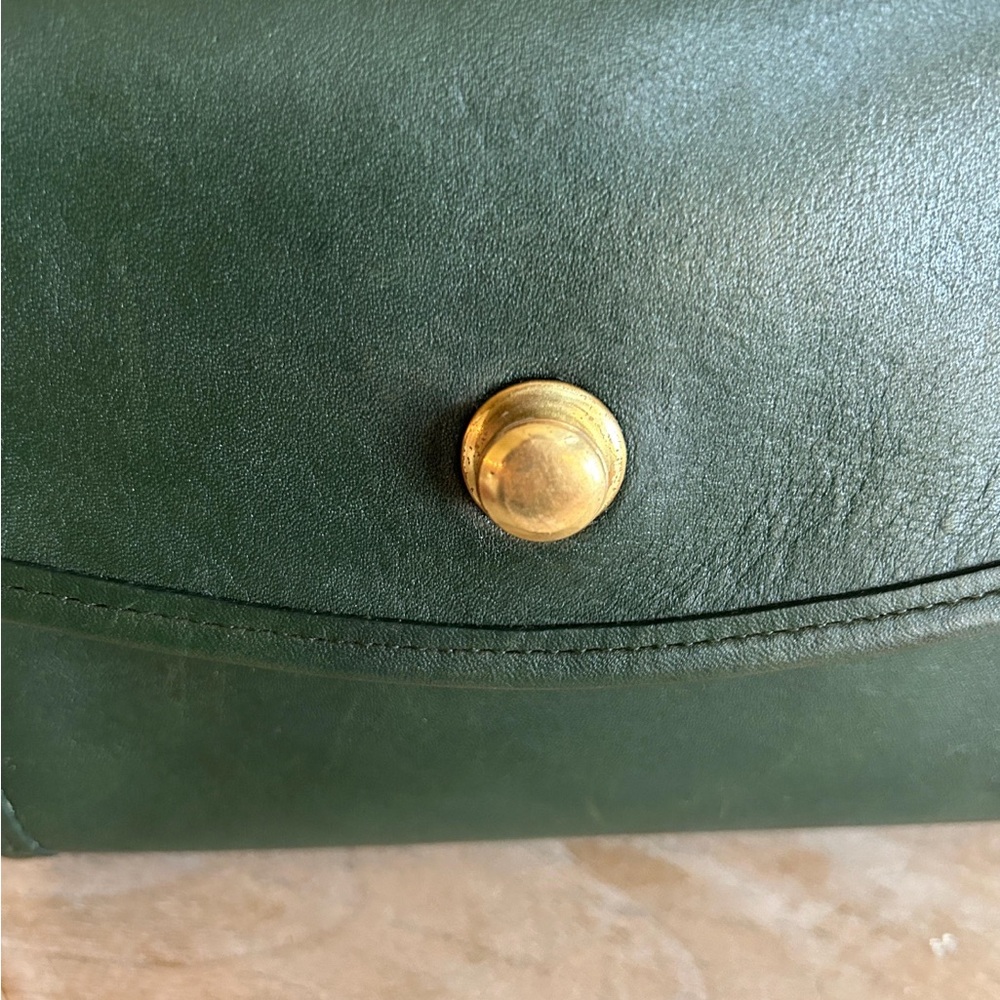 Vintage Coach Green Christie Chrystie Crossbody Bag 9892 Genuine Leather RARE - Picture 3 of 10
